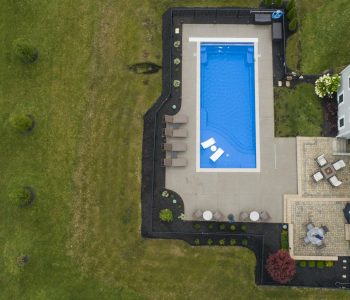 pool with tanning ledge
