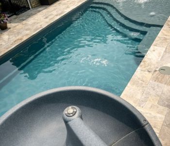 stamped concrete pool deck